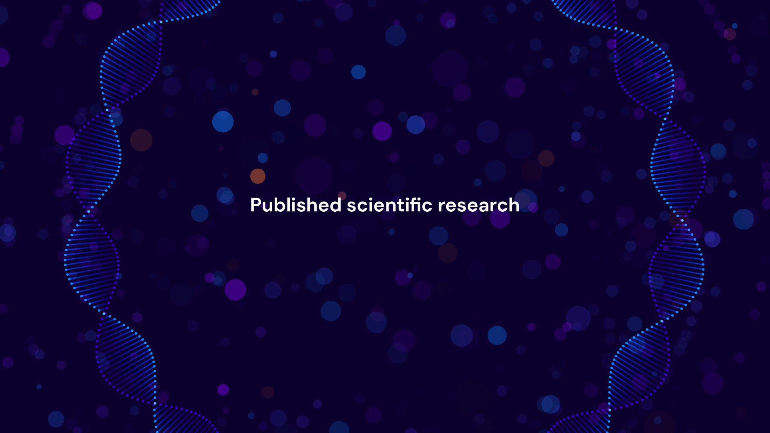 Published scientific research